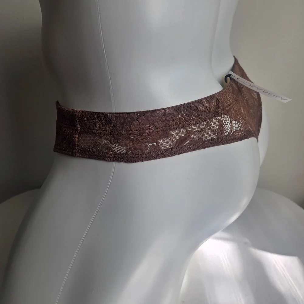 Cosabella Italian Men's Floral Lace G-String Brown UNO Designer Underwear S